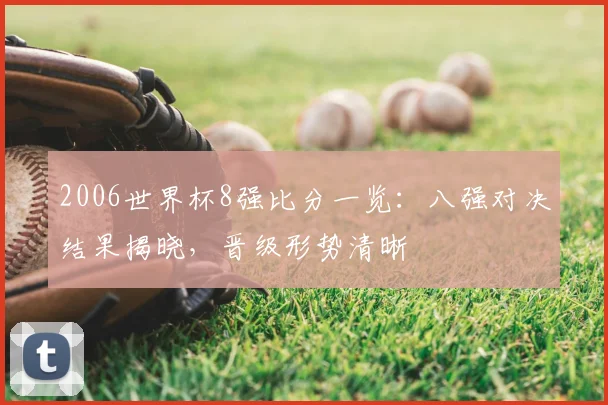2006世界杯8强比分一览：八强对决结果揭晓，晋级形势清晰